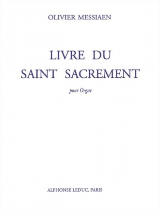 Livre du Saint Sacrement pour orgue