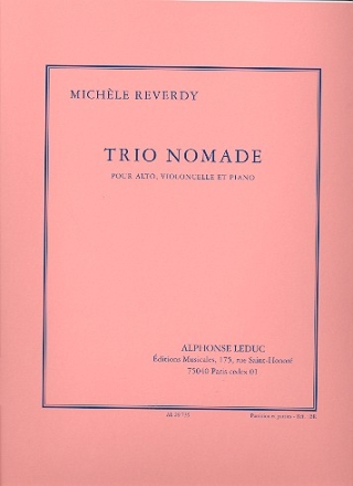 Trio nomade pour alto, violoncelle et piano partition et parties