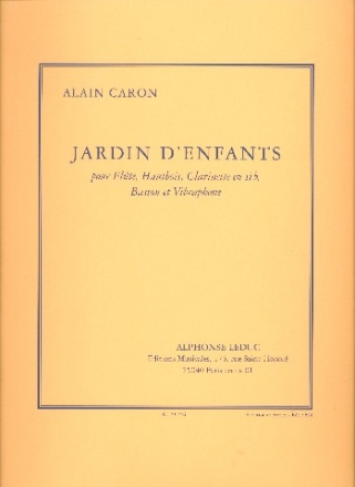 Jardin d'enfants pour flute, hautbois, clarinette, bassoon et vibraphone partition et parties