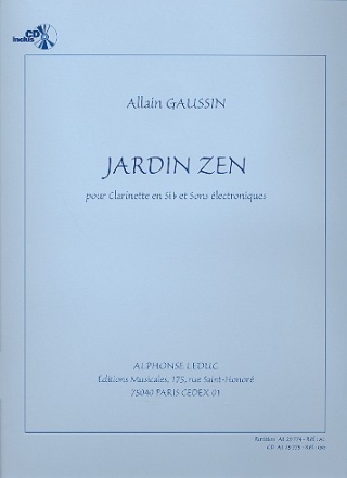 Jardin Zen (+CD) pour clarinette et sons lectroniques partition