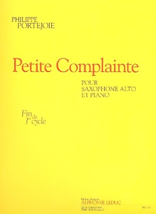 Petite complainte pour saxophone alto et piano