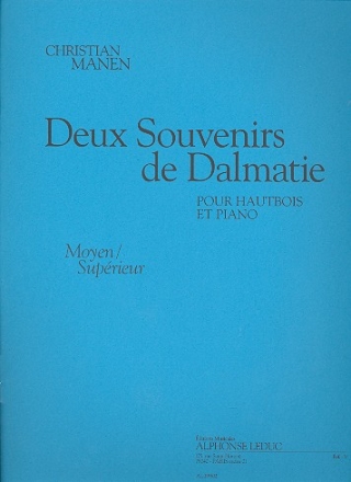 2 Souvenirs de Dalmatie pour hautbois et piano