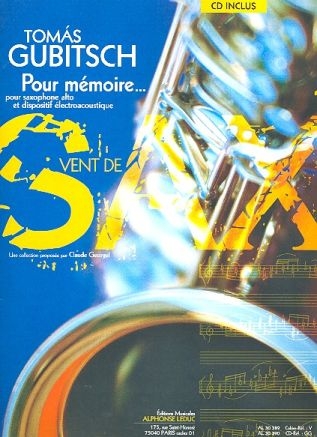 Pour mmoire (+CD) pour saxophone alto et dispositif lectroacoustique