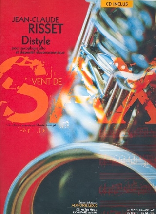 Distyle (+CD) pour saxophone alto et dispositif lectroacoustique partition