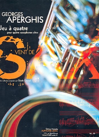 Jeu  quatre pour 4 saxophones altos partition et parties