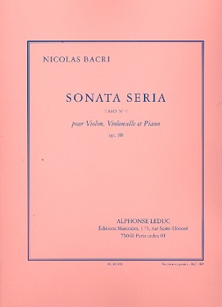 Sonata seria op.98  pour violon, violoncelle et piano parties