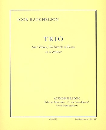 Trio en si mineur pour violon, violoncelle et piano partition et partie