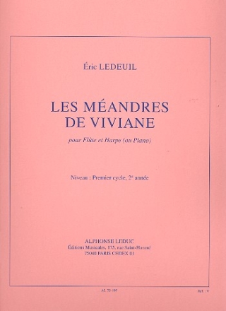 Les mandres de Viviane pour flute et harpe (piano) parties