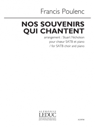 Francis Poulenc, Nos Souvenirs Qui Chantent SATB and Piano Chorpartitur