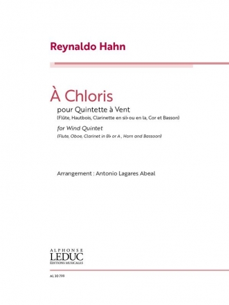  Chloris for wind quintet score and parts