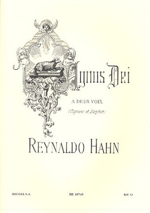 Agnus Dei pour soprano, baryton et orgue partition