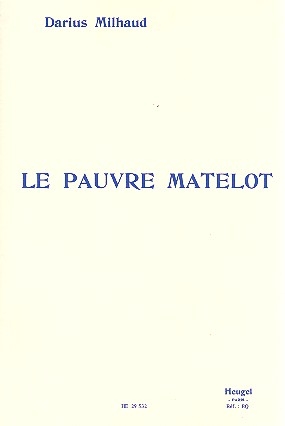 Le pauvre Matelot reduction chant et piano