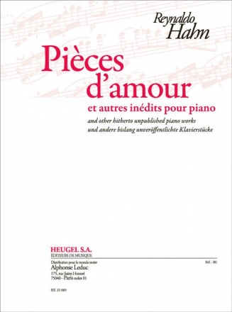 Pices d'amour et autres indites pour piano