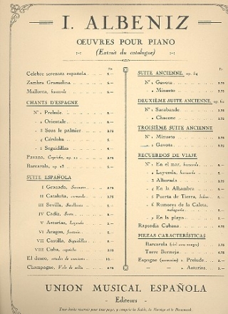 Gavota de la 3me suite ancienne pour piano