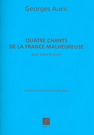 4 chants de la France malheuruese pour chant et piano (fr/en)