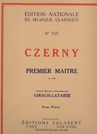 Premier matre op.599 pour piano