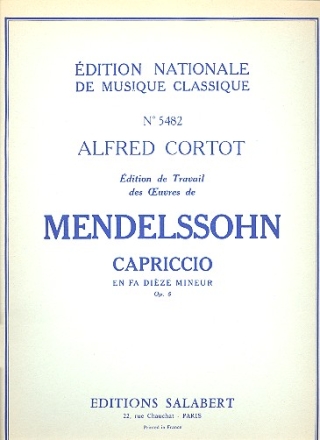 Capriccio fis-Moll op.5  fr Klavier