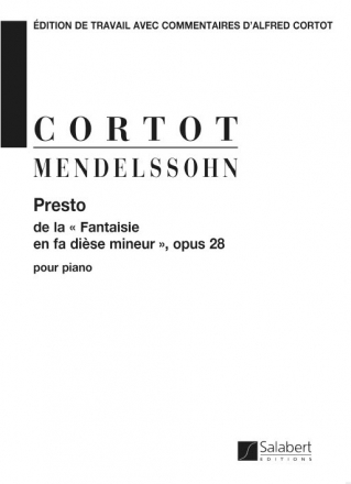 Presto De Fantaisie en fa dise op.28  pour piano