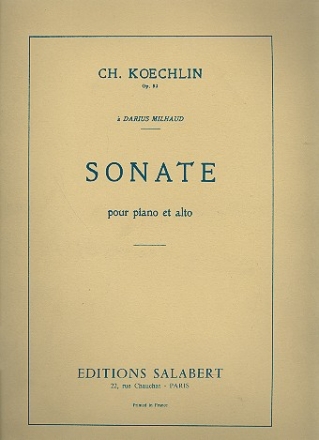 Sonate op.53 pour alto et piano
