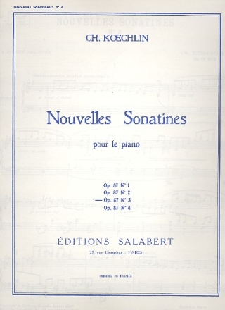 Nouvelle Sonatine op.87 no.3 pour piano