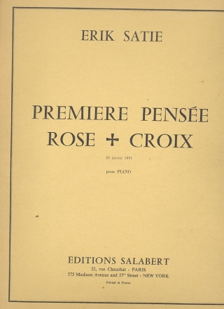 Premire pense - rose + croix pour piano