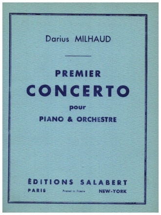 Concerto no.1 pour piano et orchestre score de l'tude