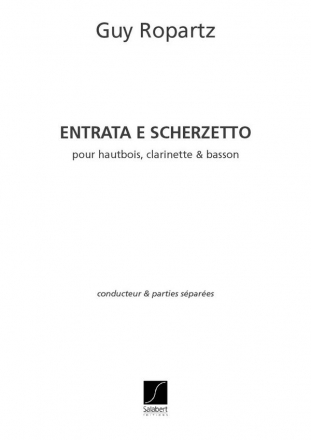 Ropartz  Entrada A Scherzetto Haut Clar Et Basson Partition Et Partie Oboe and other instruments