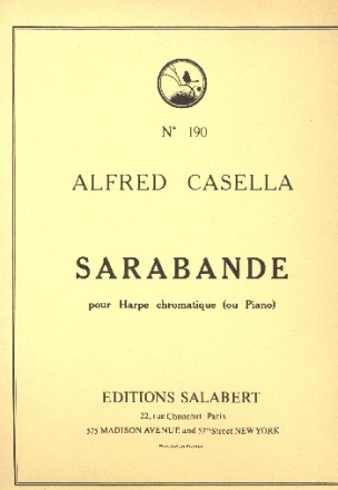Sarabande op.10 pour harpe chroamtique (piano)