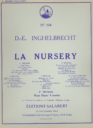 La Nursery vol.2 pour piano  4 mains