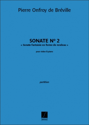 Pierre-Onfroy de Brville, Sonate n 2 pour violon et piano Violine und Klavier Buch + Einzelstimme