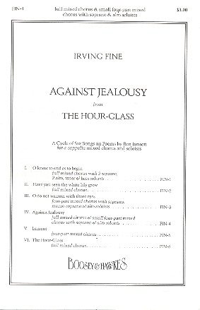 Against Jealousy for soloists and mixed chorus a cappella score