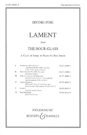 Lament for mixed chorus a cappella score