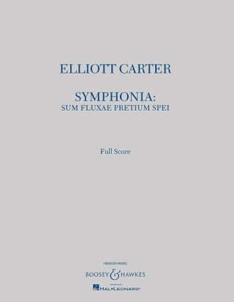 Symphonia: sum fluxae pretium spei fr groes Orchester Partitur