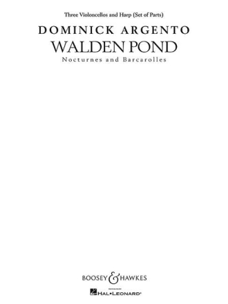 Walden Pond fr gemischter Chor (SATB), 3 Violoncelli und Harfe Stimmensatz