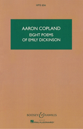 Eight Poems of Emily Dickinson HPS 934 fr mittlere Stimme und Kammerorchester Studienpartitur