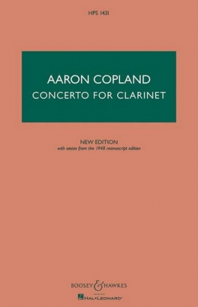 BHI21431 Concerto for clarinet and orchestra (with ossias from the manuscript) study score