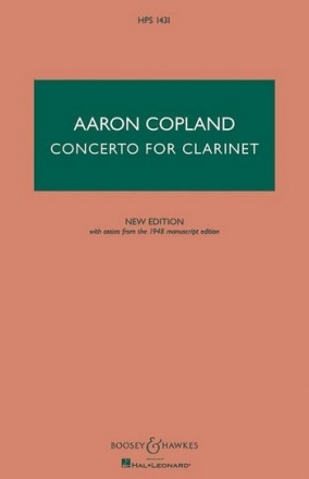BHI21431 Concerto for clarinet and orchestra (with ossias from the manuscript) study score