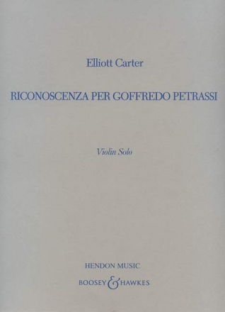 Riconoscenza per Goffredo Petrassi fr Violine