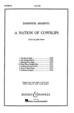 BHI45711 There was a naughty Boy for mixed chorus a cappella score
