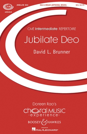 Brunner, David L.: Jubilate Deo fr Frauenchor (SSA), 2 Trompeten, Horn, Posaune, Tuba und Orgel Chorpartitur
