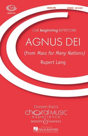 Agnus Dei fr Solo, Chor (einstimmig) und Klavier