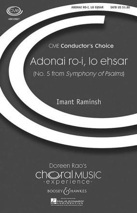 Adonai ro-i, lo ehsar fr solo, gemischter Chor (SATB) und Klavier