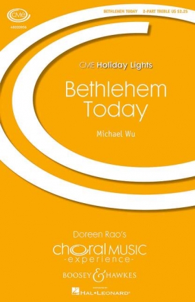 Wu, Michael: Bethlehem Today fr Kinderchor (SS), Blechblser-Ensemble und Klavier (Orgel) Chorpartitur