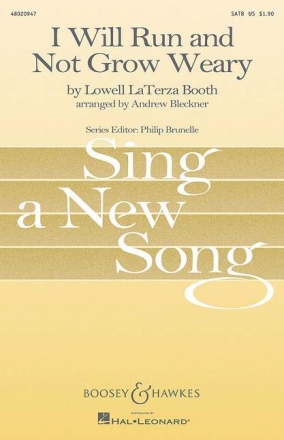 Booth, Lowell LaTerza: I Will Run and Not Grow Weary fr gemischter Chor (SATB) a cappella Chorpartitur