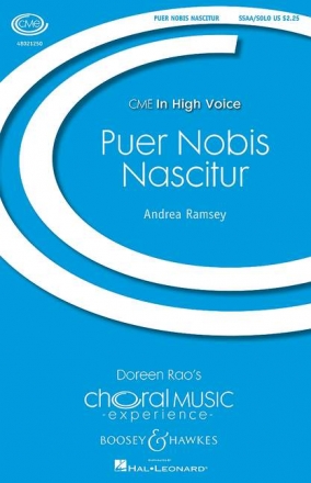 Ramsey, Andrea: Puer Nobis Nascitur fr Chor (SSAA), Klavier und Schlagwerk Sing- und Spielpartitur
