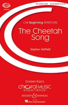 Hatfield, Stephen: The Cheetah Song fr Chor (SA oder einstimmig) und Klavier Chorpartitur