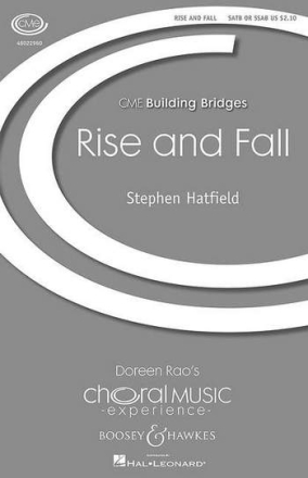 Hatfield, Stephen: Rise and Fall fr gemischter Chor (SATB oder SSAB) und Klavier mit Schlagwerk Chorpartitur