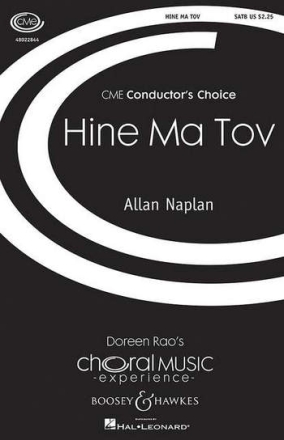 Naplan, Allan E.: Hine Ma Tov fr gemischter Chor (SATB) mit Klavier und Klarinette (in B) Sing- und Spielpartitur