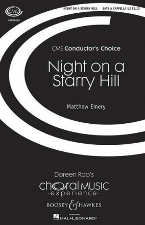 Night on a starry Hill for mixed chorus a cappella score