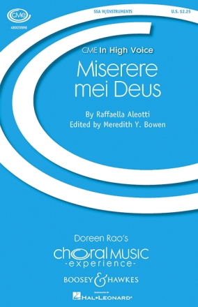 BHI48401 Miserere mei Deus for mixed chorus a cappella (instruments ad lib) score